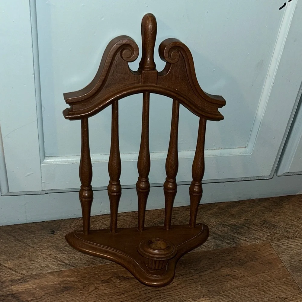 Vintage MCM Elegant Brown Candle Wooden Wall Decor Home Interiors